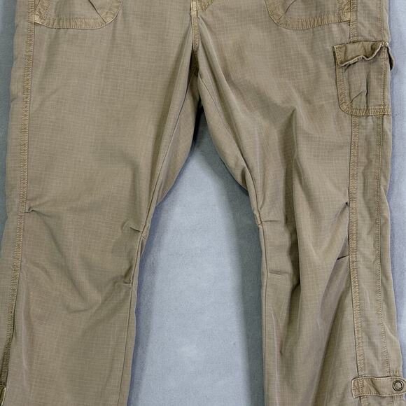 Eddie Bauer Pants Women Size 20 Rip Stop Cargo Hiking Outdoor Granola Quality - Picture 7 of 13